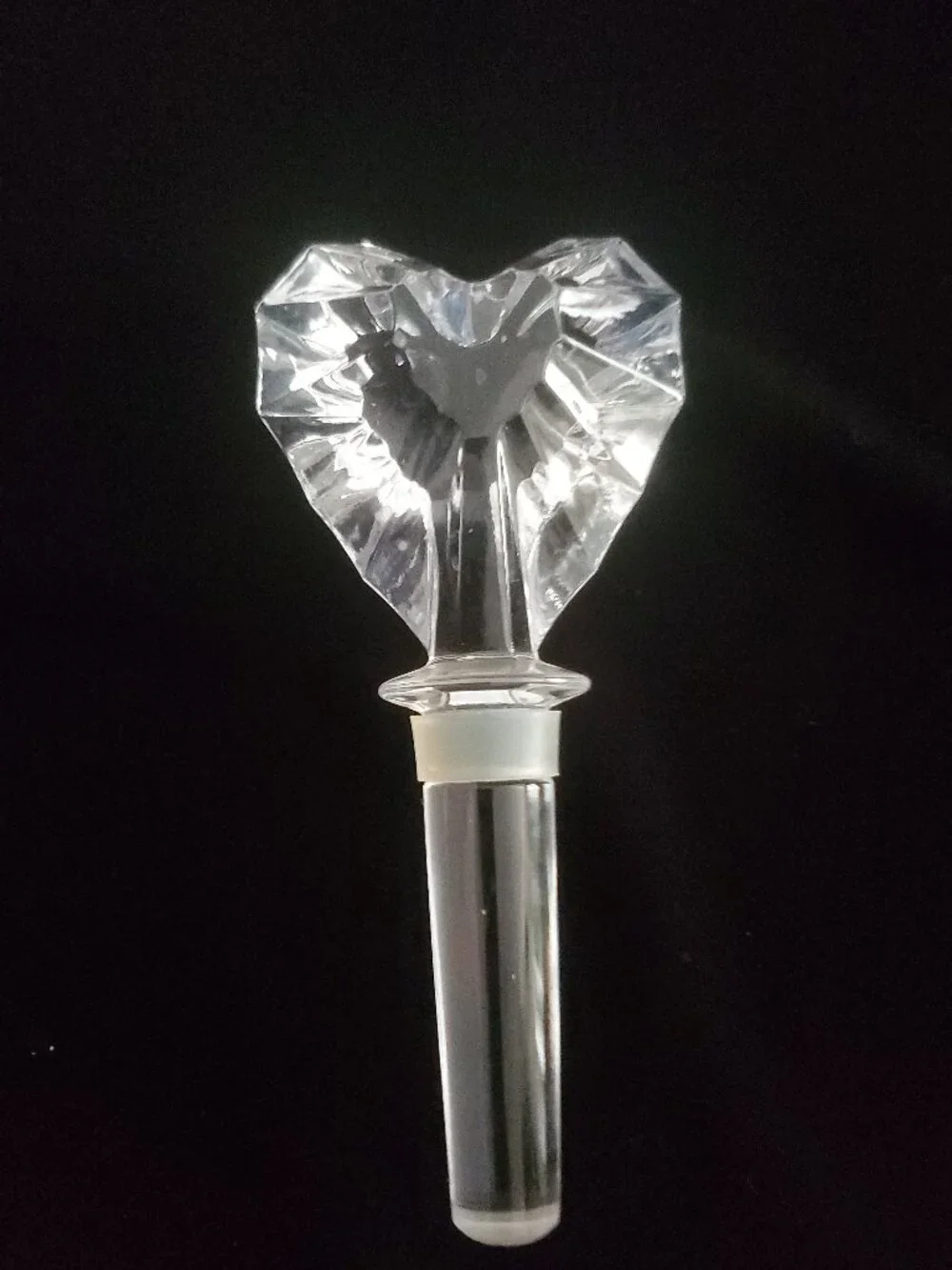 Heart Shaped Crystal Wine Stopper Mikasa “Venus” - Austria